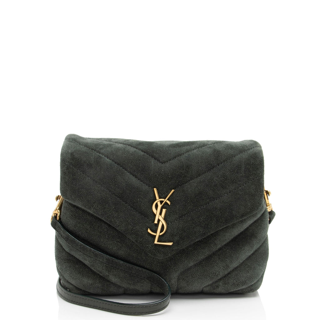 Saint Laurent Suede Monogram LouLou Toy Crossbody (SHF-FhU8LS)