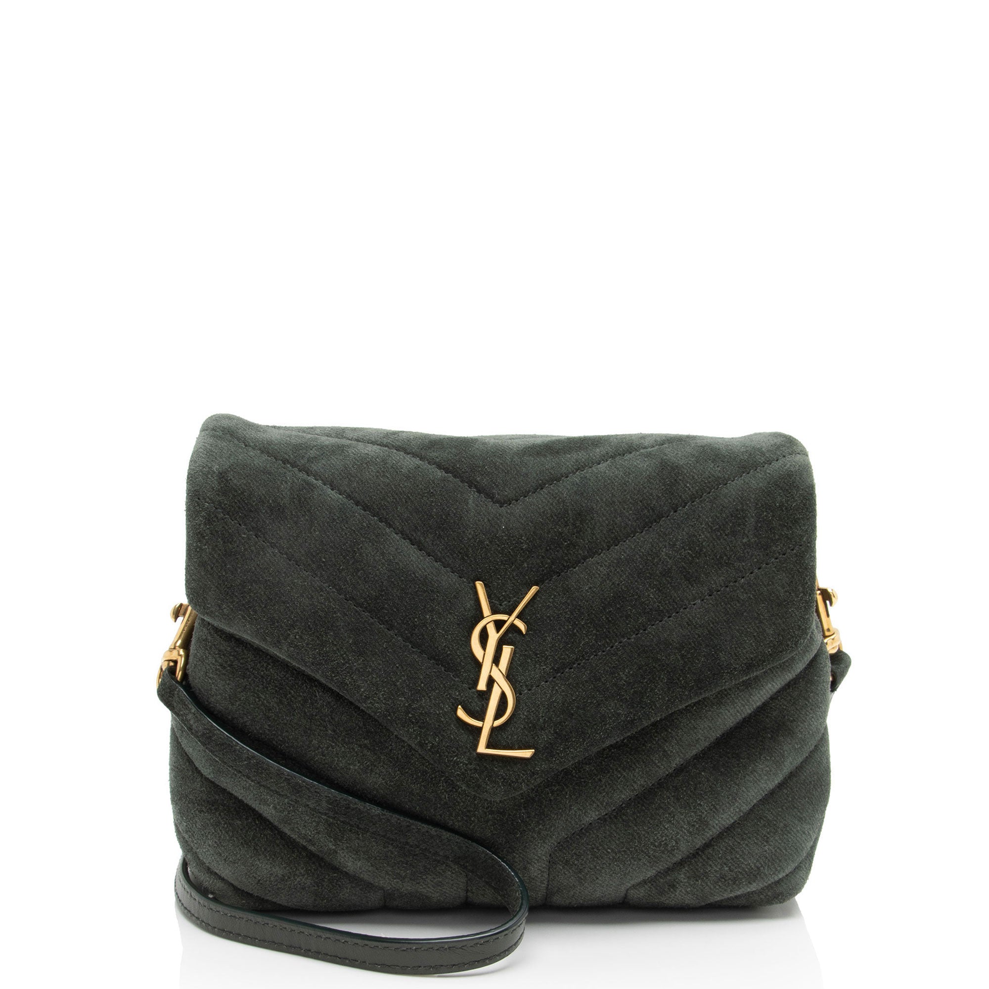 Saint Laurent Suede Monogram LouLou Toy Crossbody (SHF-FhU8LS)