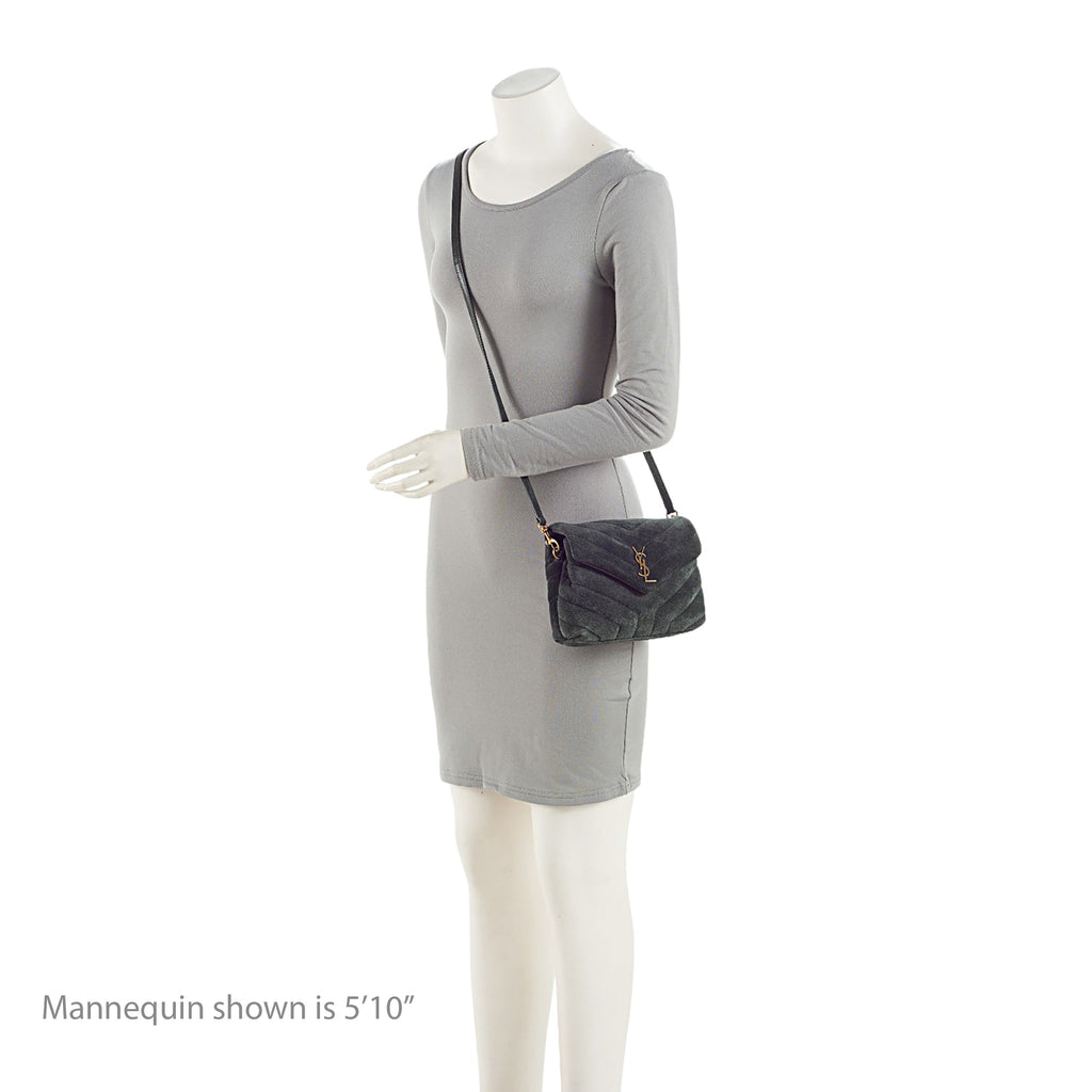 Saint Laurent Suede Monogram LouLou Toy Crossbody (SHF-FhU8LS)