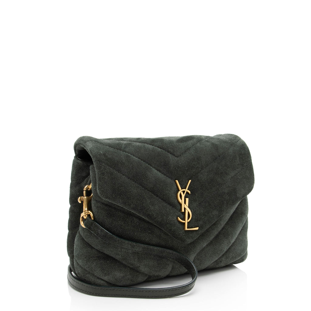 Saint Laurent Suede Monogram LouLou Toy Crossbody (SHF-FhU8LS)