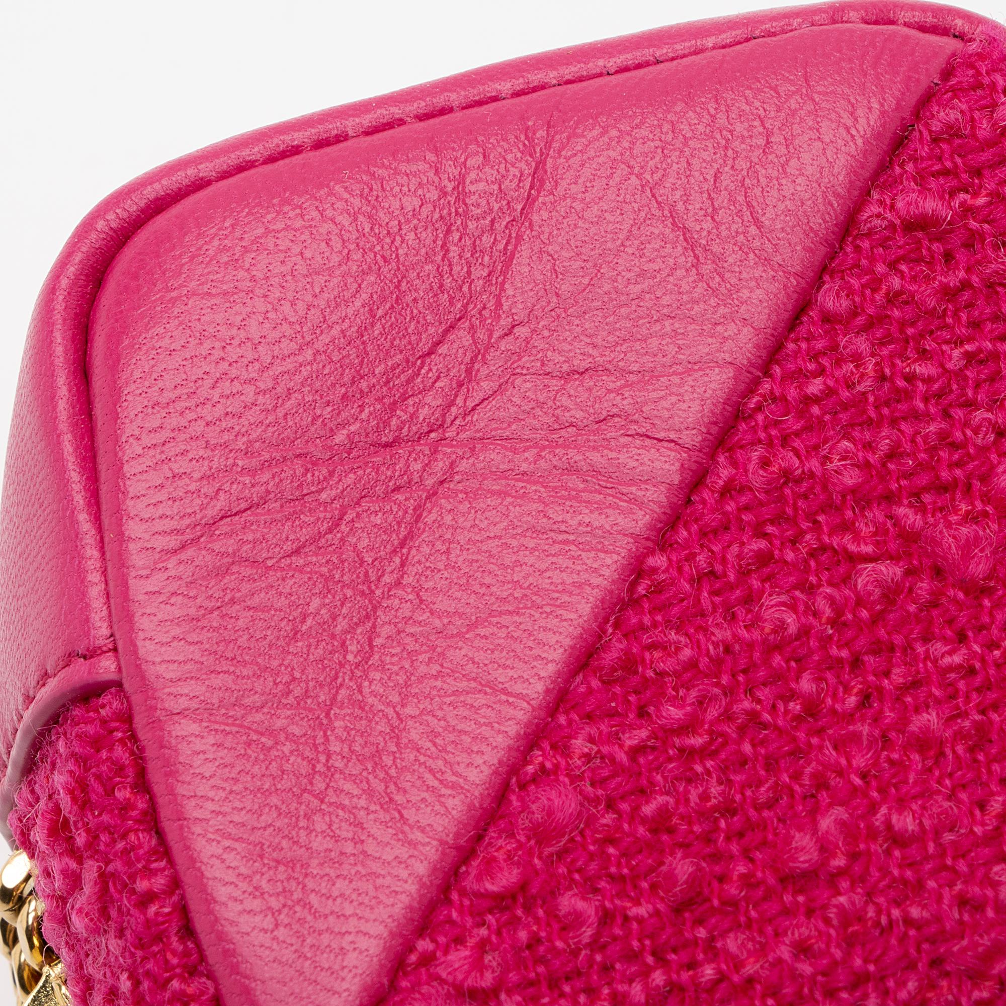 Saint Laurent Tweed Lambskin Monogram Jaime Cube Charm (SHF-LTFDpm)