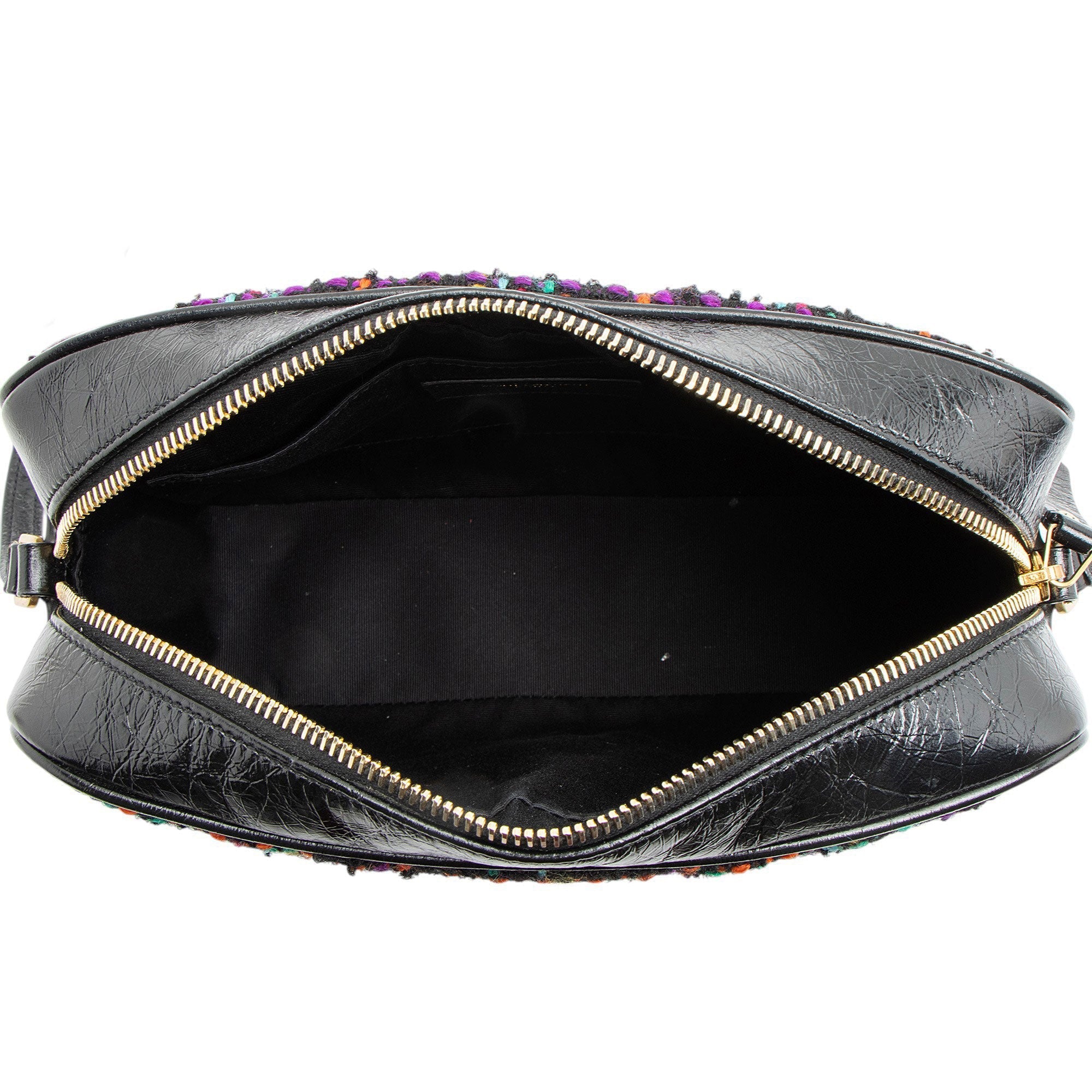 Saint Laurent Tweed Monogram Lou Camera Bag