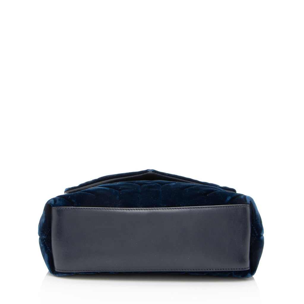 Saint Laurent Velvet Monogram LouLou Small Shoulder Bag