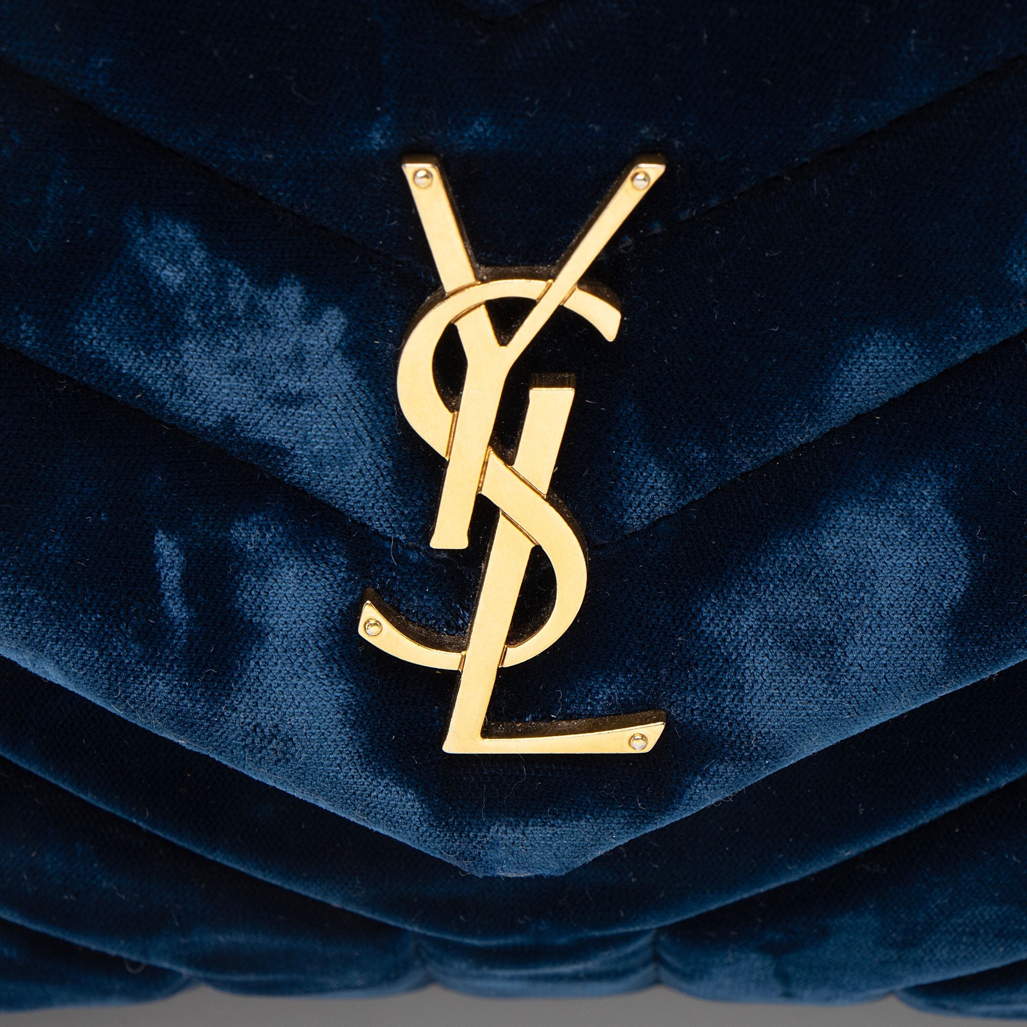 Saint Laurent Velvet Monogram LouLou Small Shoulder Bag