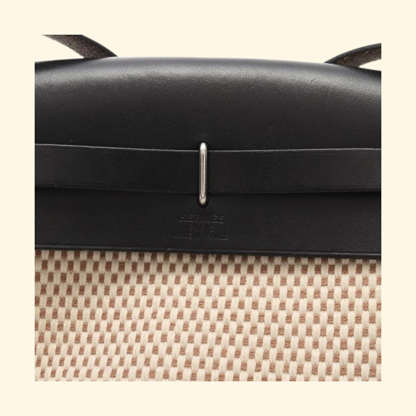 Hermès Yale Bag Tpm Shoulder Bag Toile Gm Leather Ivory Black