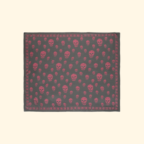 Alexander McQueen Classic Skull Scarf, Brand New