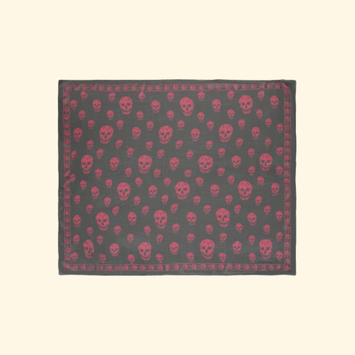 Alexander McQueen Classic Skull Scarf, Brand New