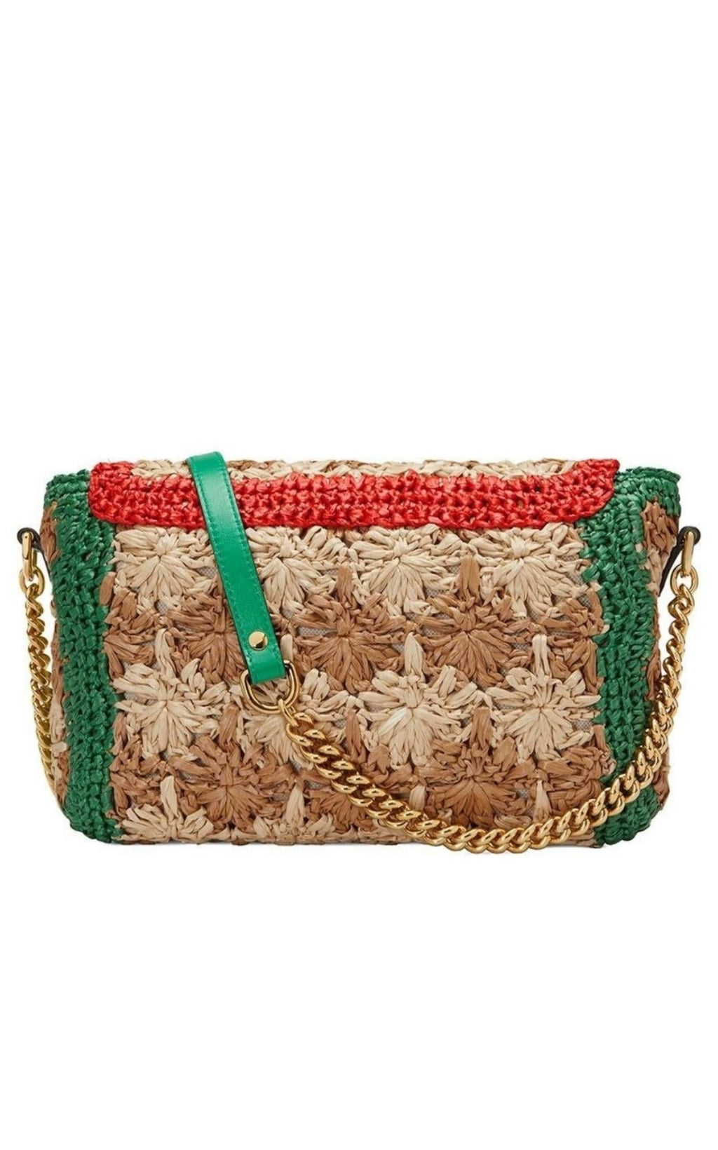 Small GG Marmont Raffia Shoulder Bag