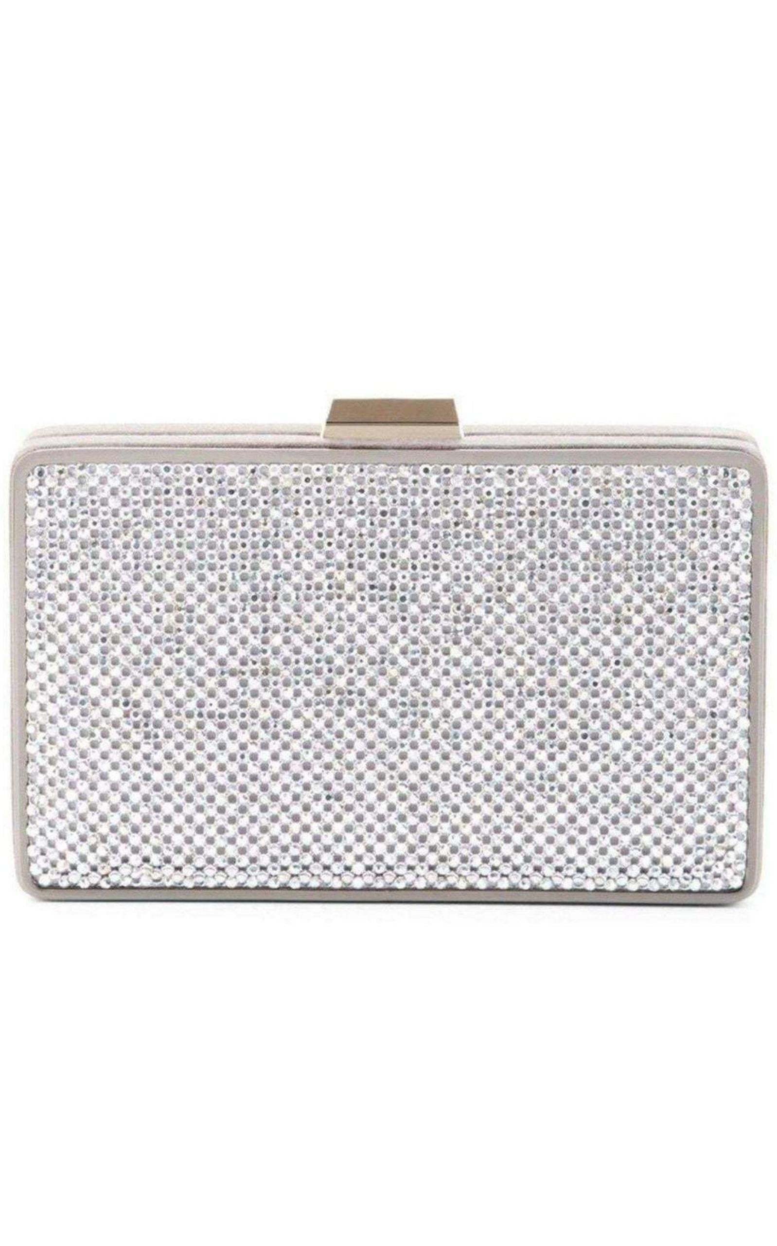 Sonia SiLouis Vuittoner Crystal Mesh Satin Frame Clutch