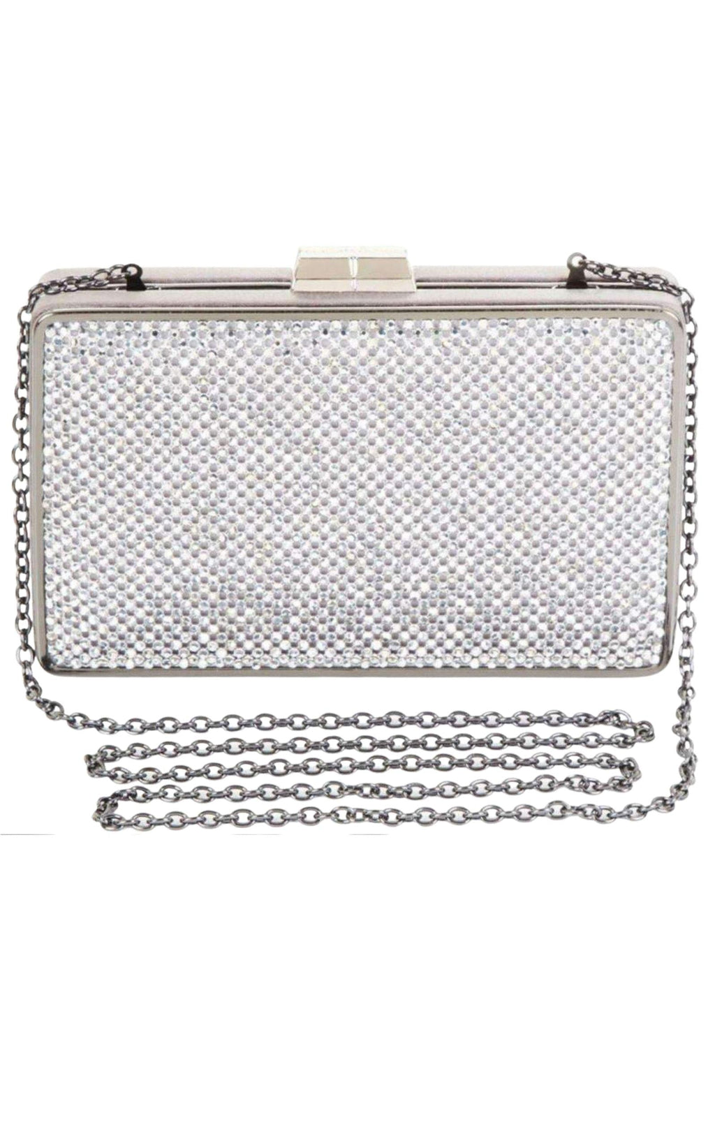Sonia SiLouis Vuittoner Crystal Mesh Satin Frame Clutch