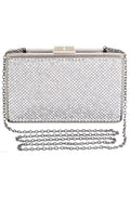 Sonia SiLouis Vuittoner Crystal Mesh Satin Frame Clutch