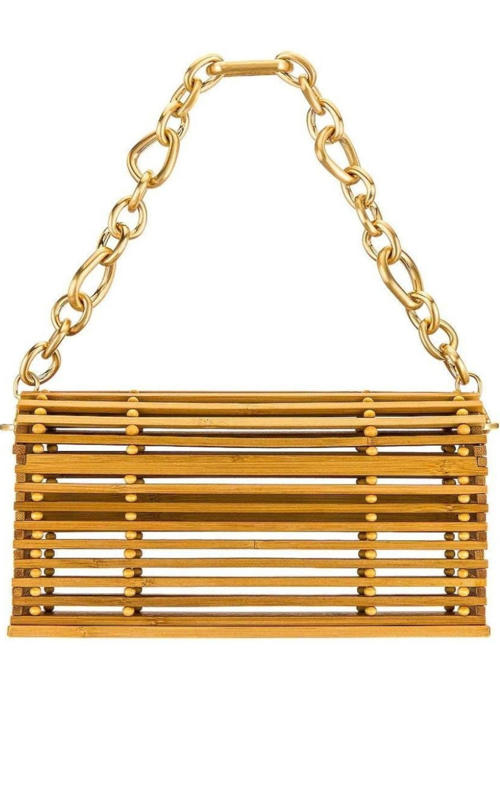 SyLouis Vuittona Caged Bamboo Shoulder Bag