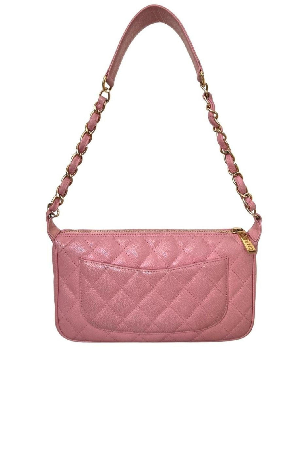 Timeless CC Chain Shoulder Bag Quilted Caviar Small
