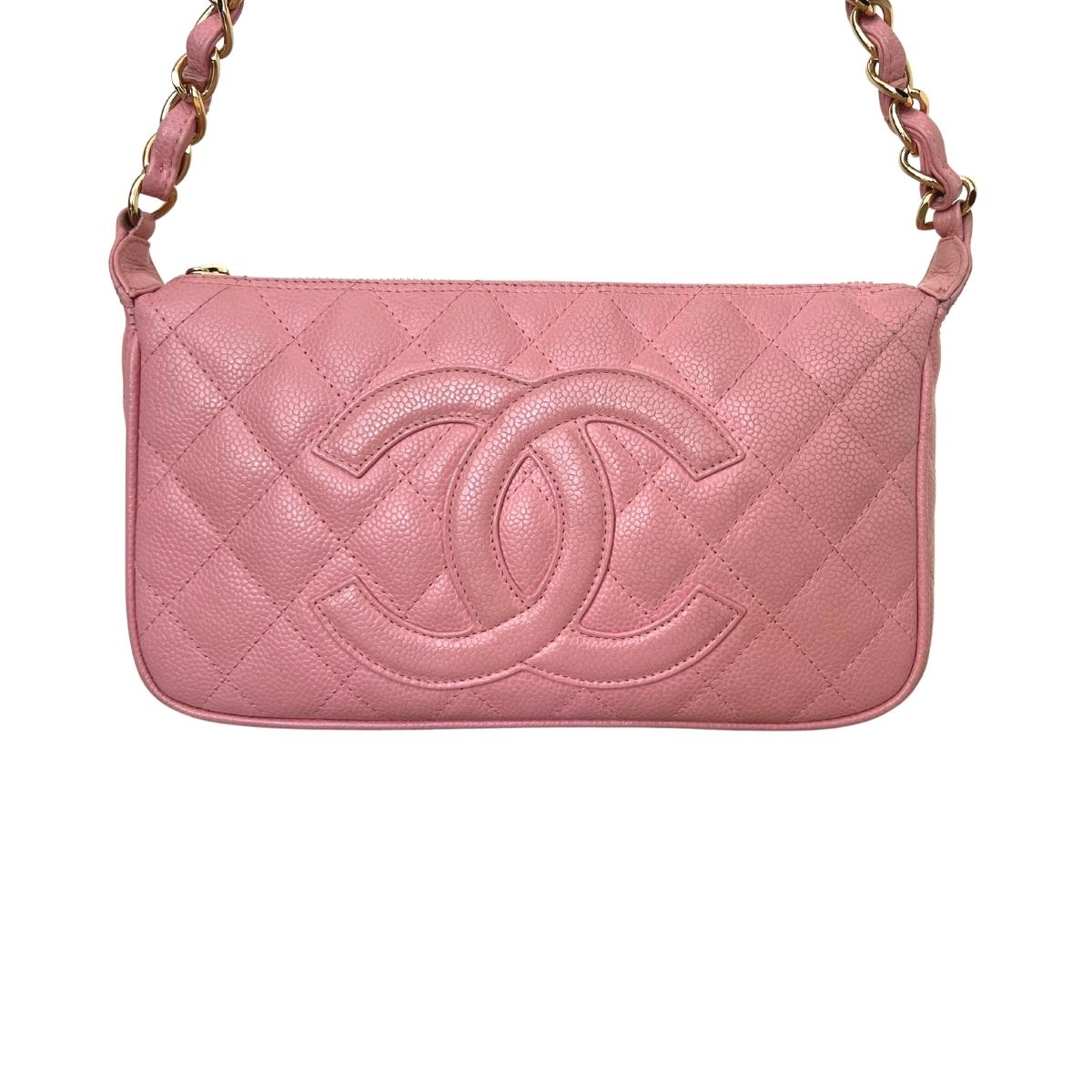 Timeless CC Chain Shoulder Bag Quilted Caviar Small