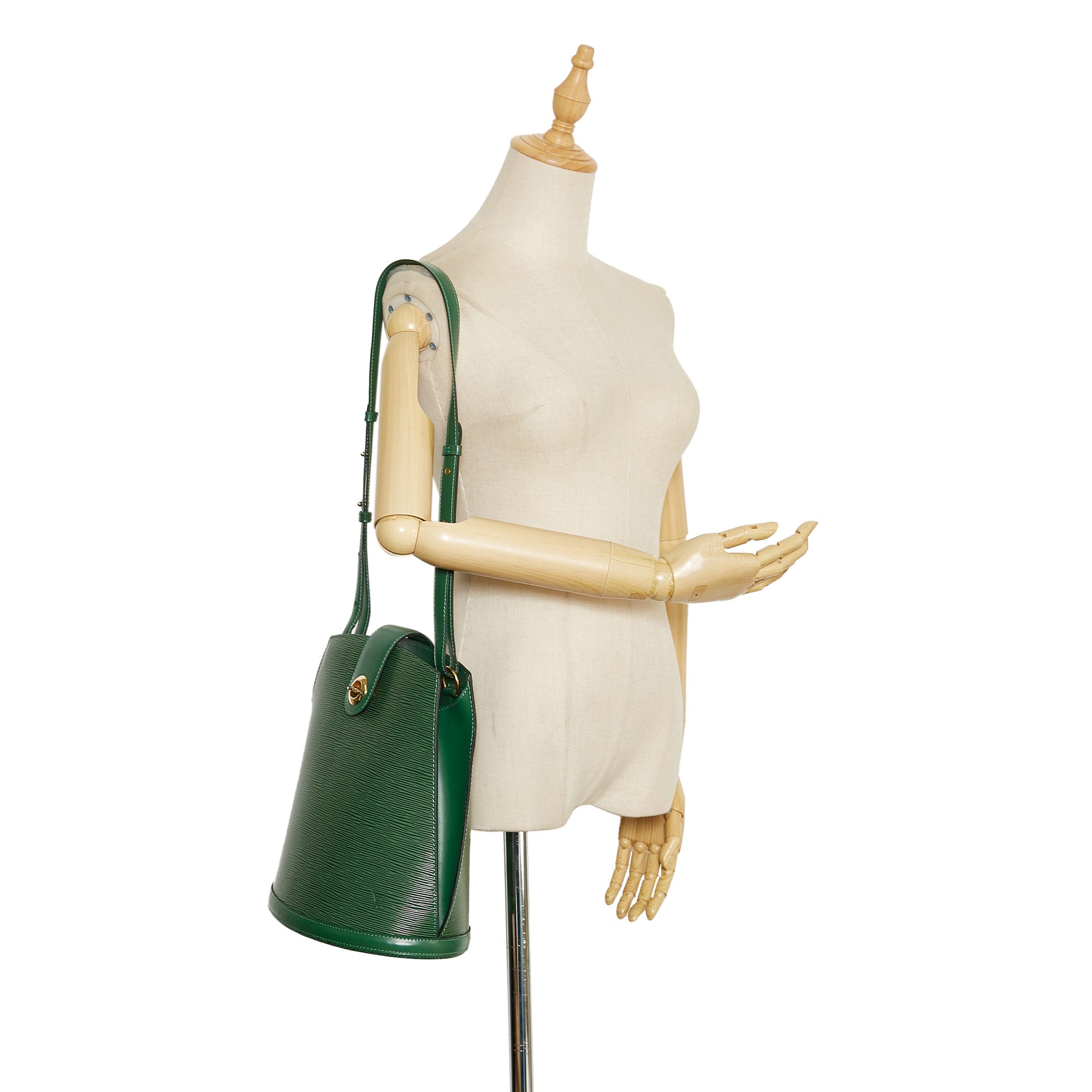 Louis Vuitton Cluny Green Epi