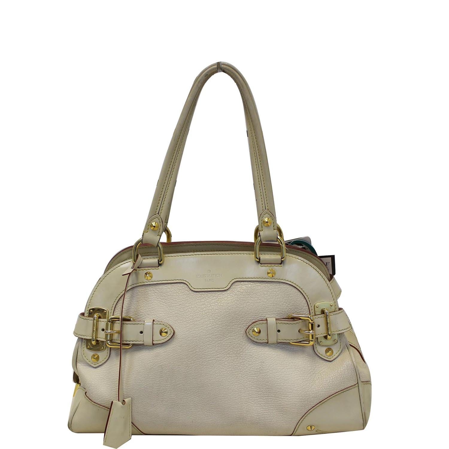 LOUIS VUITTON Suhali Le Radieux White Leather Satchel Bag