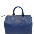 LOUIS VUITTON Epi Speedy 25 Blue Satchel Handbag - Sale