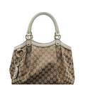 GUCCI Sukey Medium Gucci Canvas Tote Bag Beige 211944