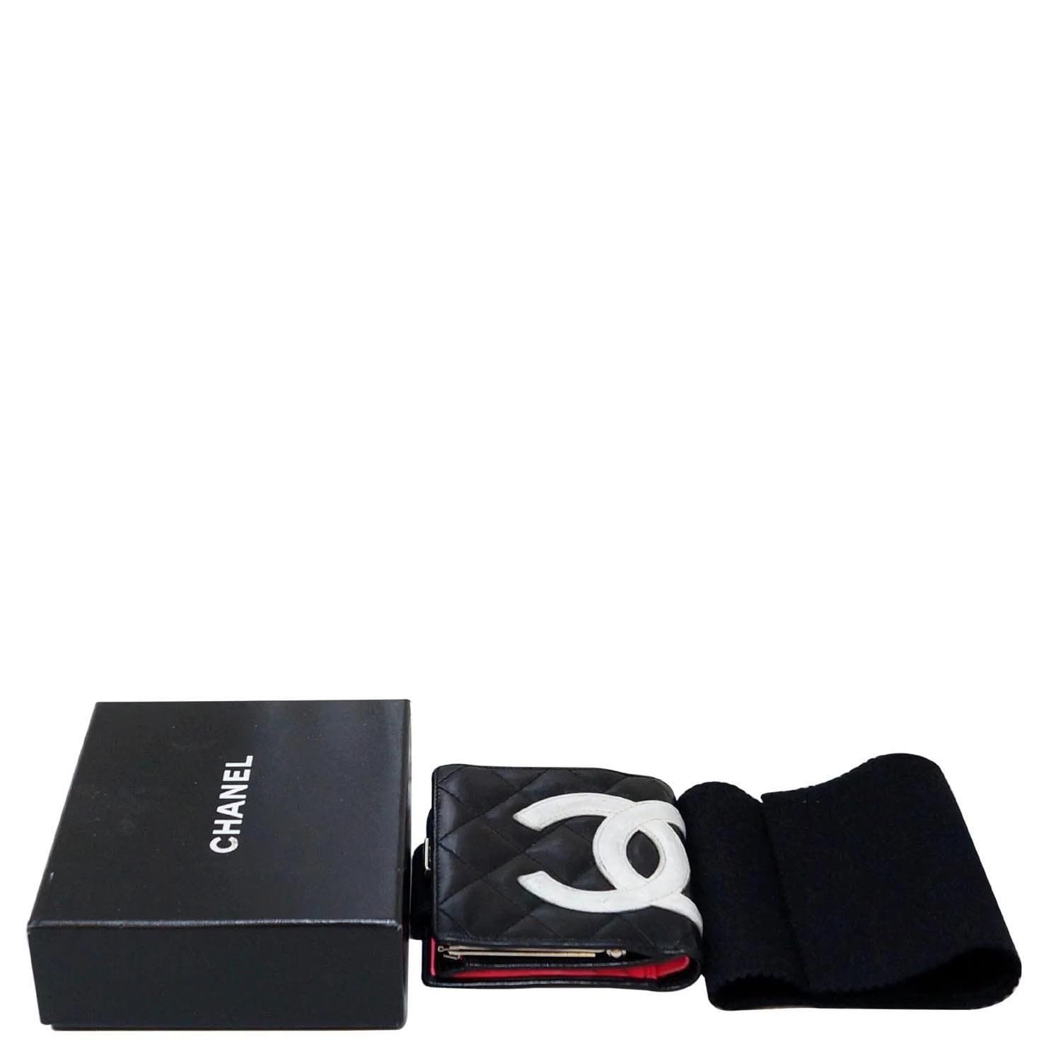 Chanel Black Quilted Ligne Cambon Bifold Compact Wallet - Sale