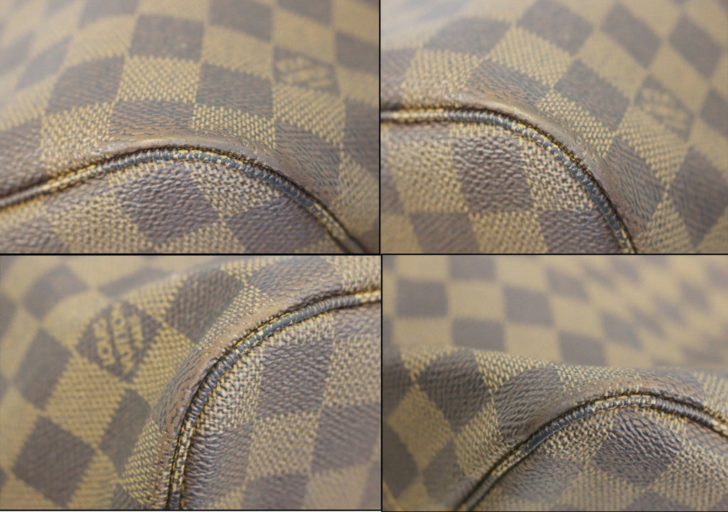 LOUIS VUITTON Neverfull MM Damier Ebene Tote Shoulder Bag