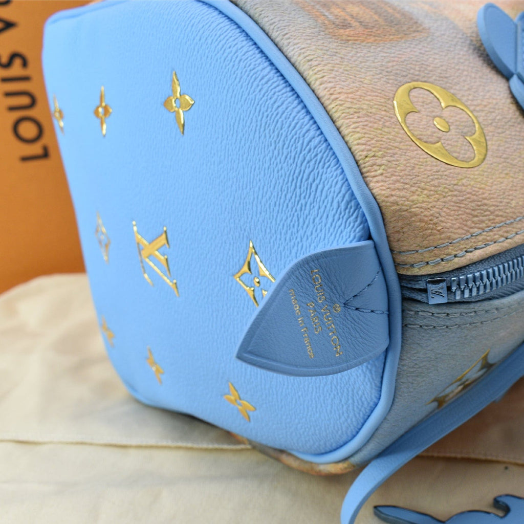 LOUIS VUITTON Jeff Koons Turner Speedy 30 Printed Canvas Satchel Bag Multicolor