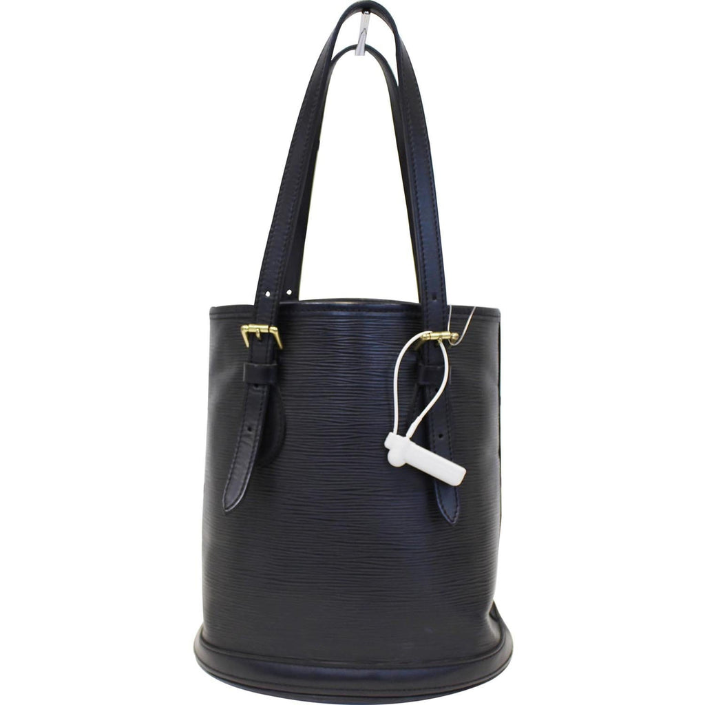 LOUIS VUITTON Black Epi Leather Petite Bucket Shoulder Bag