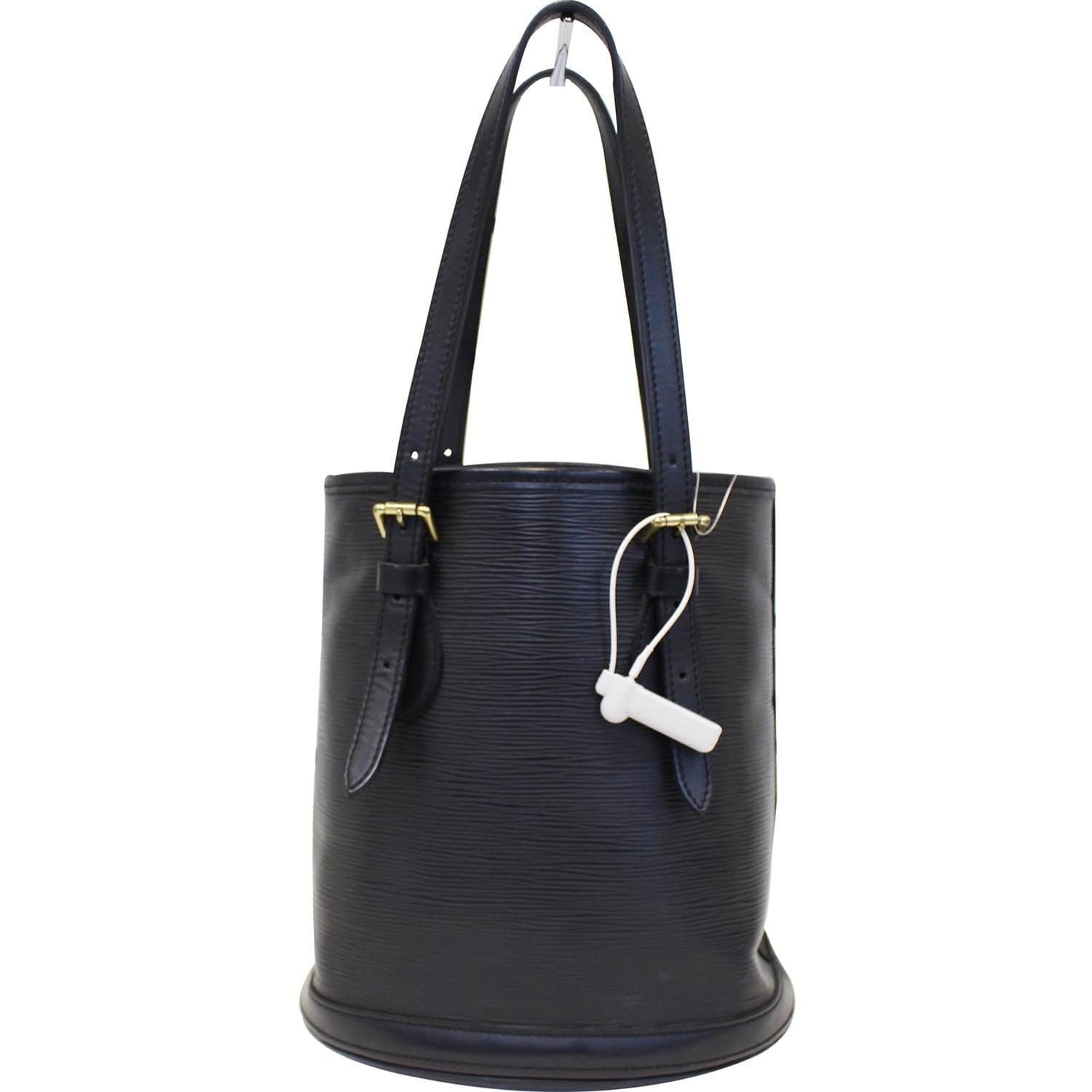 LOUIS VUITTON Black Epi Leather Petite Bucket Shoulder Bag