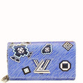 LOUIS VUITTON Twist Chain Denim Wallet Epi Azteque Stickers Crossbody Bag
