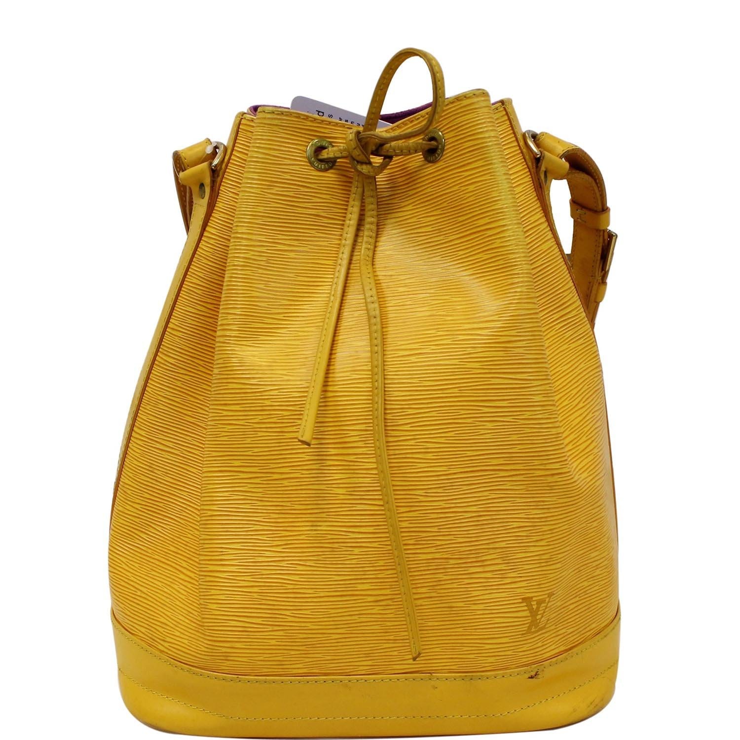 LOUIS VUITTON Yellow Epi Leather Large Noe Shoulder Bag