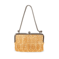 Chanel Gold Tweed Couture Collection Mini Clutch with Chain