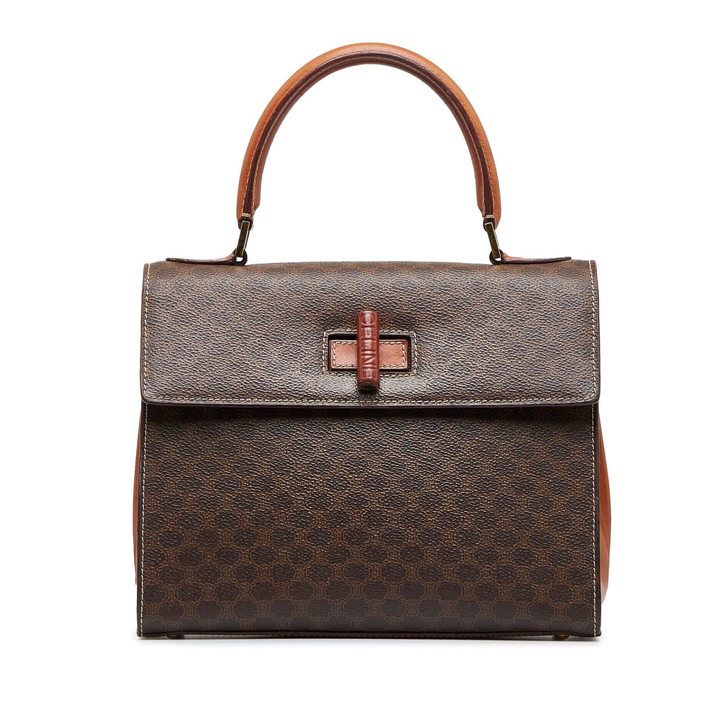 Celineline Shoulder Bag Brown Macadam Canvas