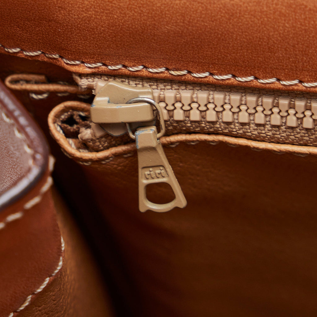 Celineline Shoulder Bag Brown Macadam Canvas