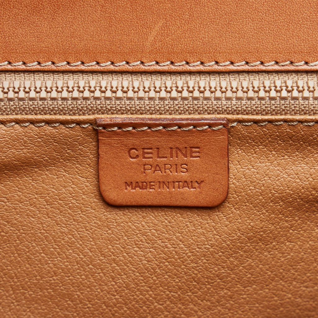 Celineline Shoulder Bag Brown Macadam Canvas