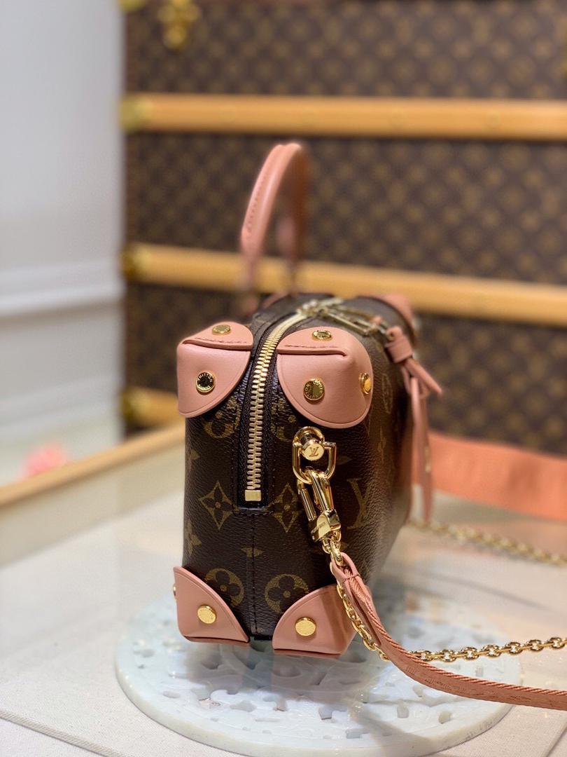 Louis Vuitton Petite Malle Souple Monogram Canvas Pink For Women, WomenÃƒÂ¢Ã¢â€šÂ¬Ã¢â€žÂ¢s Handbags, Shoulder And Crossbody Bags 7.9in/20cm Louis Vuitton M45531