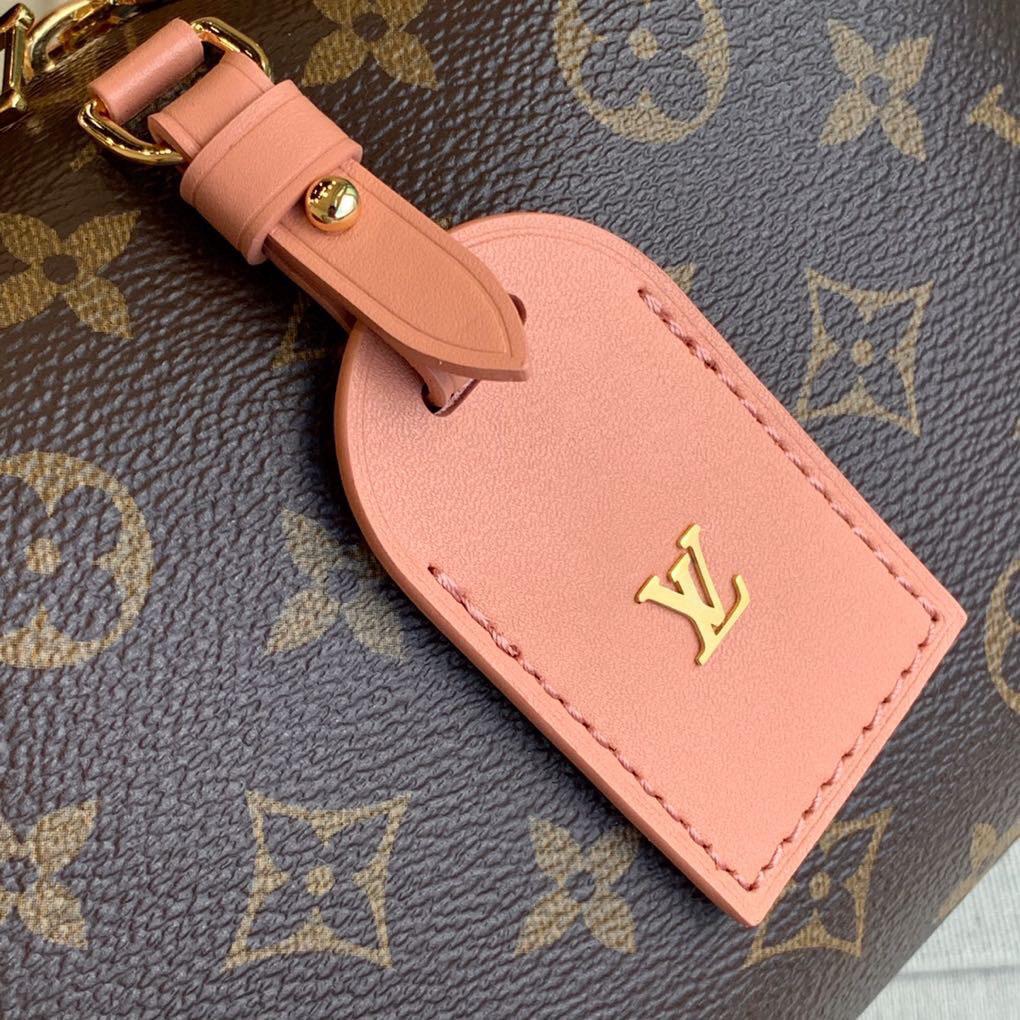 Louis Vuitton Petite Malle Souple Monogram Canvas Pink For Women, Women’s Handbags, Shoulder And Crossbody Bags 7.9in/20cm Louis Vuitton M45531