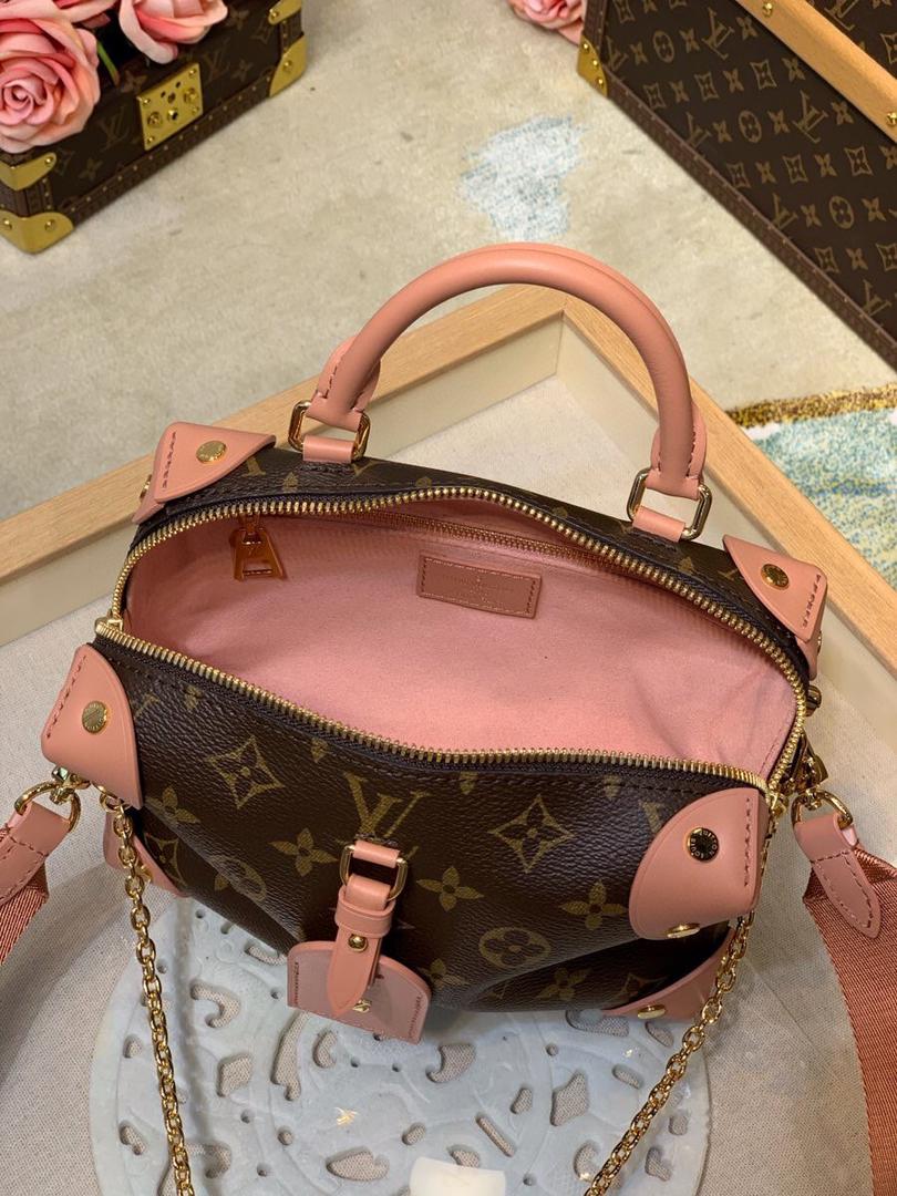 Louis Vuitton Petite Malle Souple Monogram Canvas Pink For Women, WomenÃƒÂ¢Ã¢â€šÂ¬Ã¢â€žÂ¢s Handbags, Shoulder And Crossbody Bags 7.9in/20cm Louis Vuitton M45531