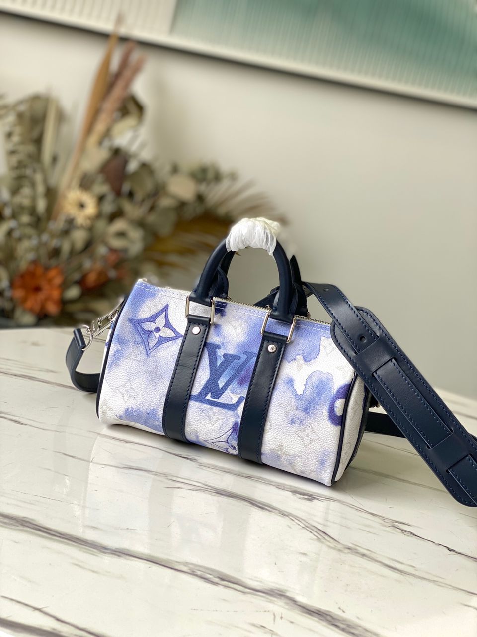 Louis Vuitton Keepall XS Monogram Watercolor Blue Canvas By Virgil Abloh For Men, Bags, Shoulder And Crossbody Bags 8.3in/21cm Louis Vuitton M45761