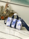 Louis Vuitton Keepall XS Monogram Watercolor Blue Canvas By Virgil Abloh For Men, Bags, Shoulder And Crossbody Bags 8.3in/21cm Louis Vuitton M45761