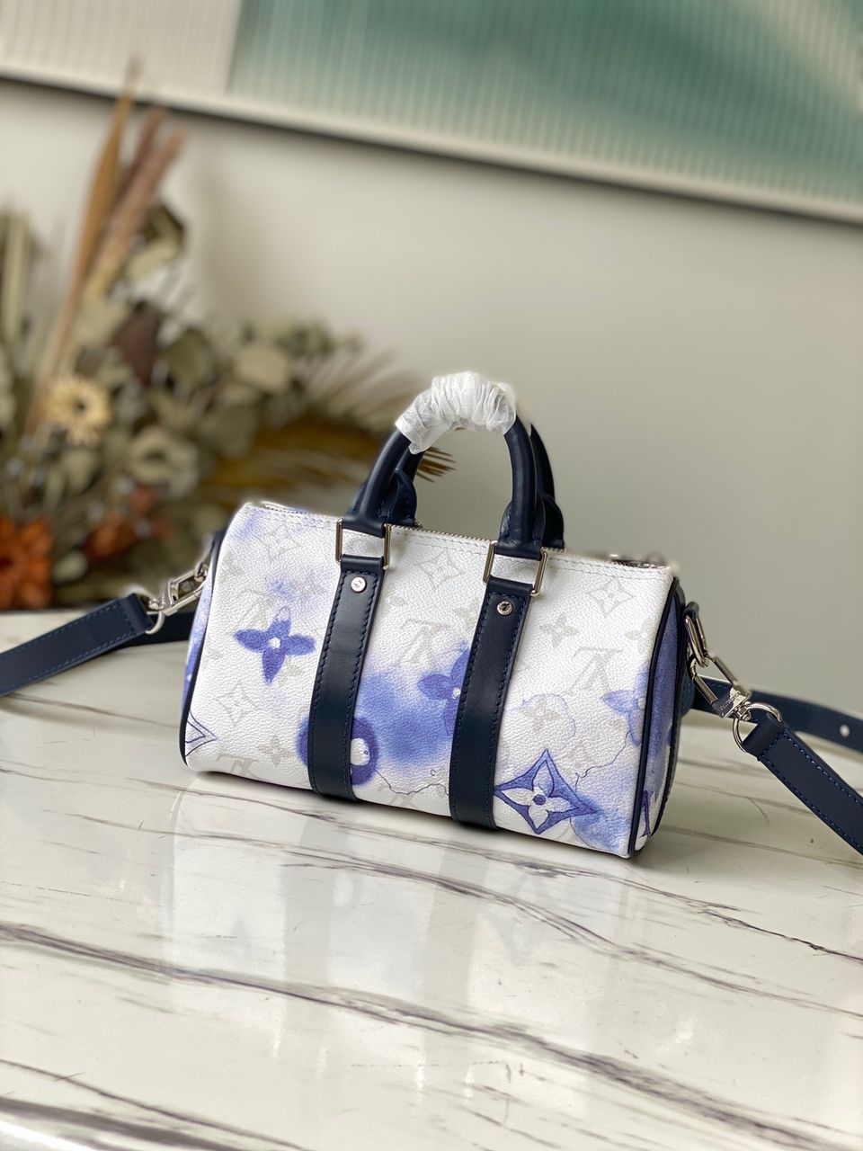 Louis Vuitton Keepall XS Monogram Watercolor Blue Canvas By Virgil Abloh For Men, Bags, Shoulder And Crossbody Bags 8.3in/21cm Louis Vuitton M45761