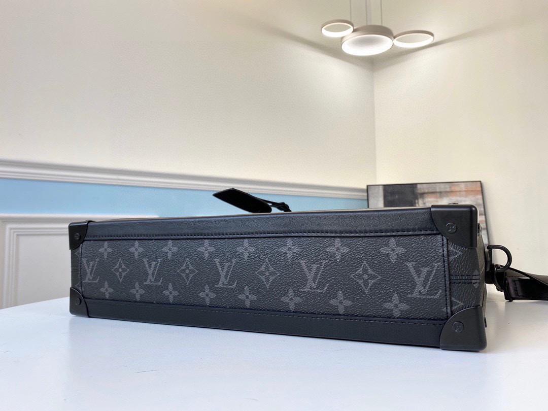 Louis Vuitton Soft Trunk Briefcase Monogram Eclipse Canvas For Men, Bags, Shoulder And Crossbody Bags 11.4in/29cm Louis Vuitton M44952