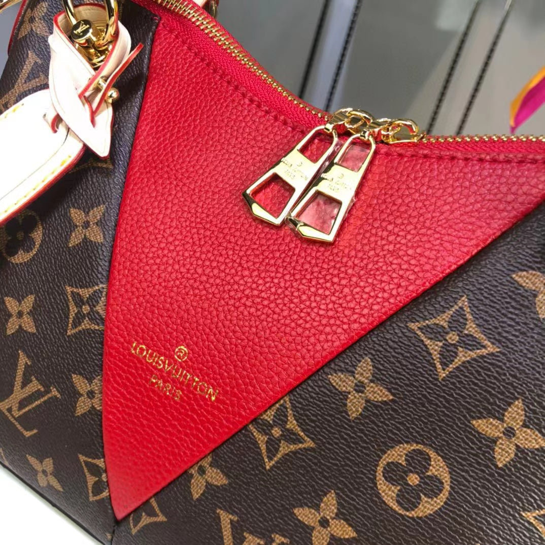 Louis Vuitton V Tote Burberry Monogram Canvas Cerise Red For Women, WoBags, Shoulder And Crossbody Bags 10.6in/27cm Louis Vuitton M43966