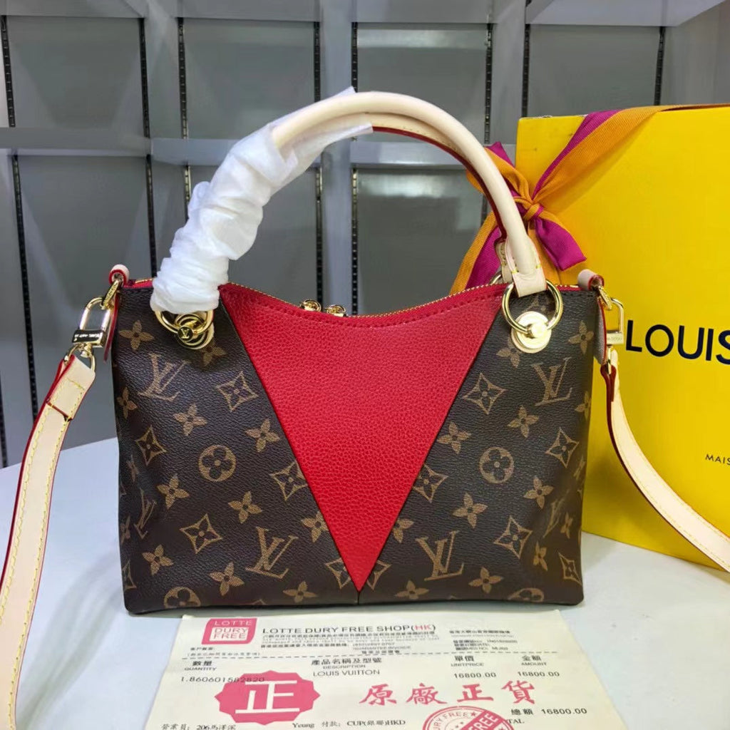 Louis Vuitton V Tote Monogram Canvas GLAMIrise Red For Women, WoBags, Shoulder And Crossbody Bags 10.6in/27cm Louis Vuitton M43966