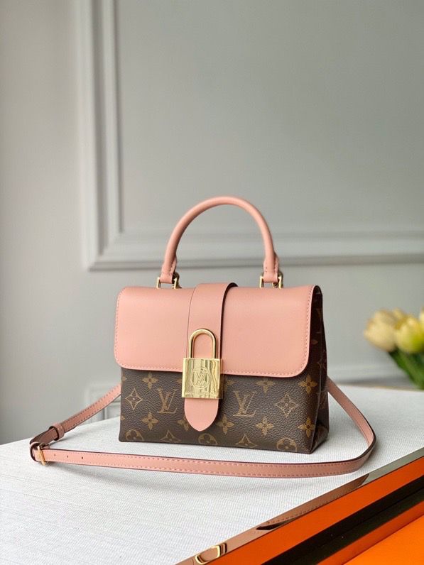 Louis Vuitton Locky Monogram Canvas Rose Poudre Pink For Women, WomenÃƒÂ¢Ã¢â€šÂ¬Ã¢â€žÂ¢s Handbags, Shoulder And Crossbody Bags 7.9in/20cm Louis Vuitton M44080
