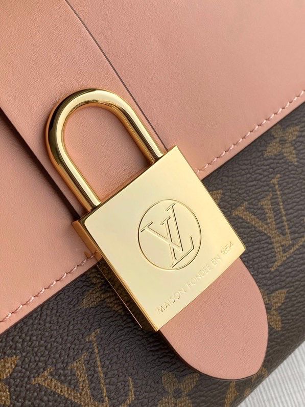 Louis Vuitton Locky Burberry Monogram Canvas Rose Poudre Pink For Women, Women’s Handbags, Shoulder And Crossbody Bags 7.9in/20cm Louis Vuitton M44080