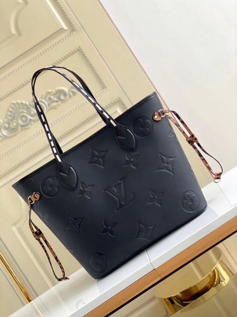 Louis Vuitton Neverfull MM Tote Bag Wild At Heart Monogram Empreinte Black For Women,  Shoulder Bags 12.2in/31cm Louis Vuitton M45856