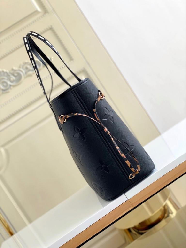 Louis Vuitton Neverfull MM Tote Bag Wild At Heart Monogram Empreinte Black For Women,  Shoulder Bags 12.2in/31cm Louis Vuitton M45856
