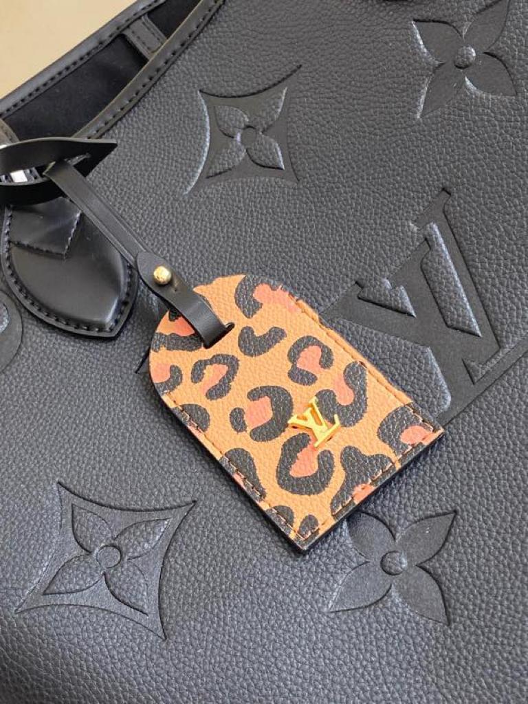 Louis Vuitton Neverfull MM Tote Bag Wild At Heart Monogram Empreinte Black For Women,  Shoulder Bags 12.2in/31cm Louis Vuitton M45856