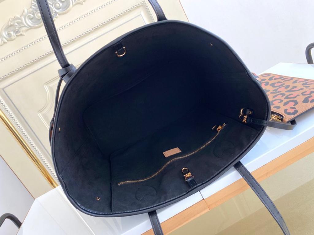 Louis Vuitton Neverfull MM Tote Bag Wild At Heart Monogram Empreinte Black For Women,  Shoulder Bags 12.2in/31cm Louis Vuitton M45856