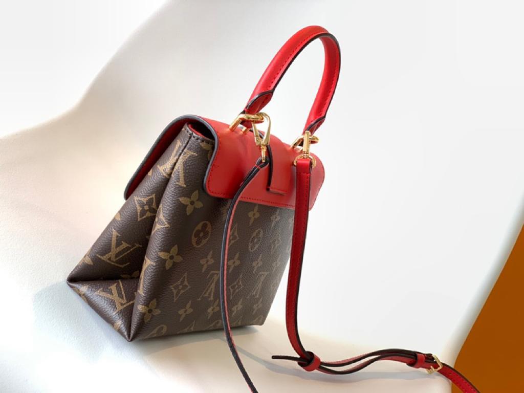 Louis Vuitton Locky Monogram Canvas Red For Women,  Shoulder And Crossbody Bags 7.9in/20cm Louis Vuitton M44322