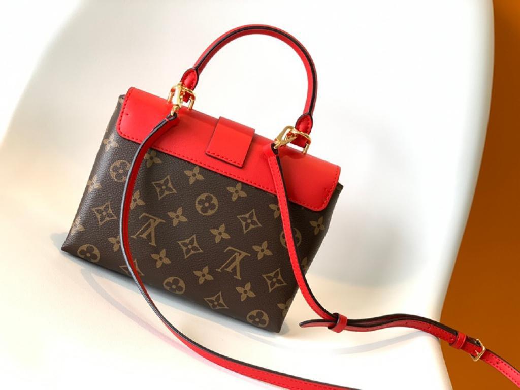 Louis Vuitton Locky Monogram Canvas Red For Women,  Shoulder And Crossbody Bags 7.9in/20cm Louis Vuitton M44322